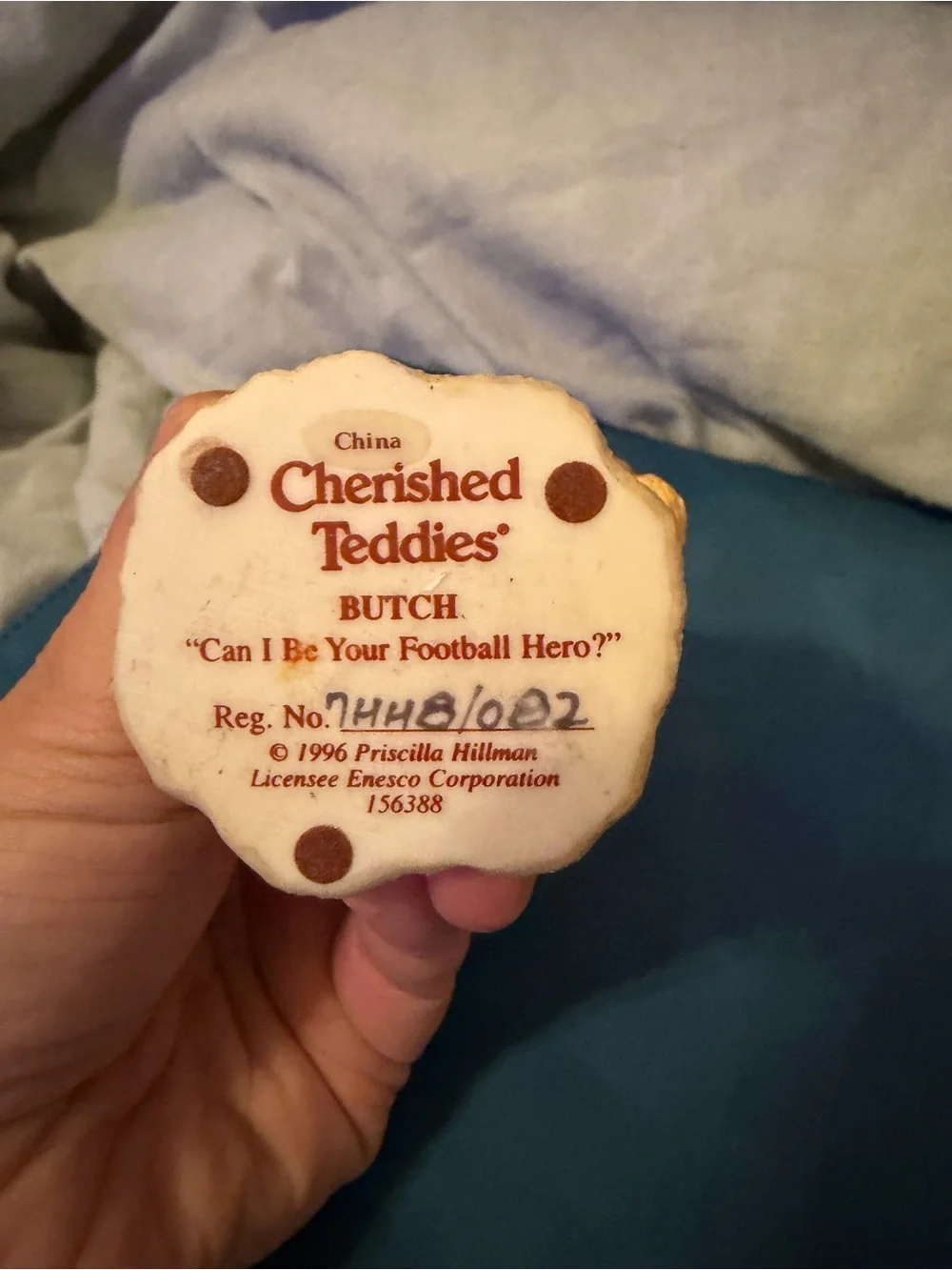 Cherished Teddies Butch Figurine in Cream and Brown